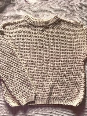 Universal Thread Cream Textured Crewneck Sweater